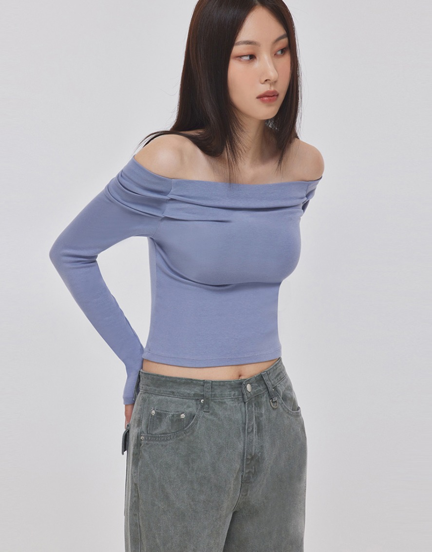 TUCKED ARMHOLE OFF-SHOULDER TOP